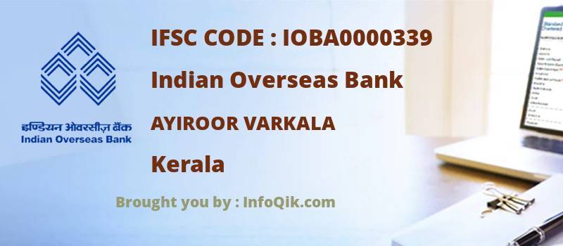 Indian Overseas Bank Ayiroor Varkala, Kerala - IFSC Code