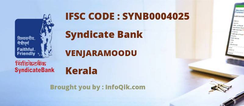 Syndicate Bank Venjaramoodu, Kerala - IFSC Code
