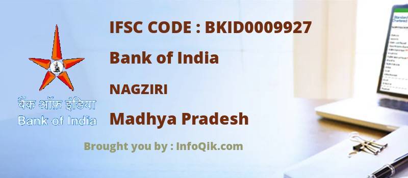 Bank of India Nagziri, Madhya Pradesh - IFSC Code