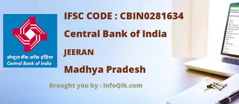 Central Bank of India Jeeran, Madhya Pradesh - IFSC Code