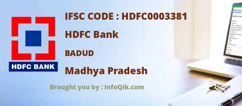 HDFC Bank Badud, Madhya Pradesh - IFSC Code