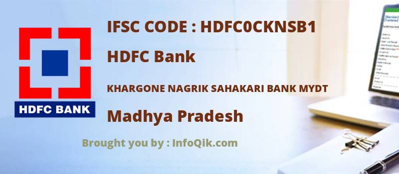 HDFC Bank Khargone Nagrik Sahakari Bank Mydt, Madhya Pradesh - IFSC Code