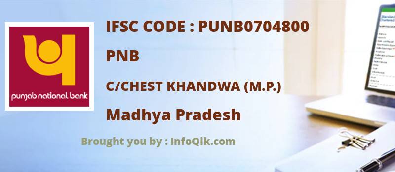 PNB C/chest Khandwa (m.p.), Madhya Pradesh - IFSC Code