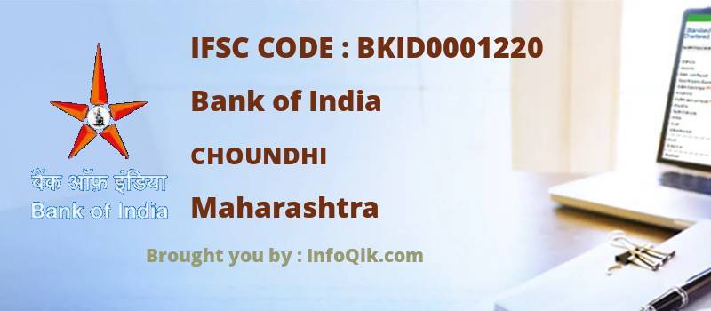 Bank of India Choundhi, Maharashtra - IFSC Code
