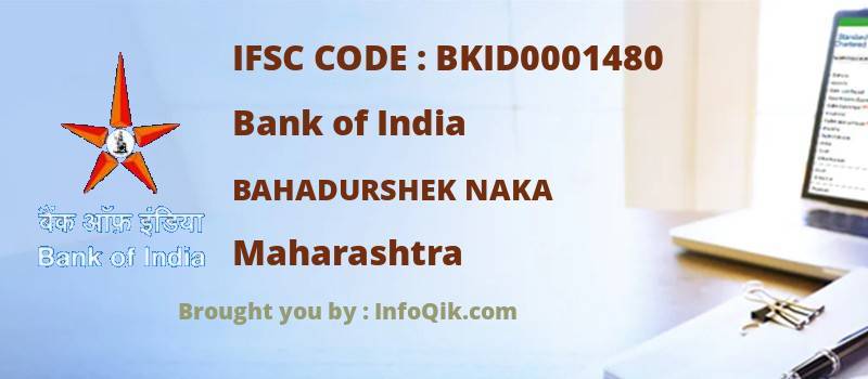 Bank of India Bahadurshek Naka, Maharashtra - IFSC Code