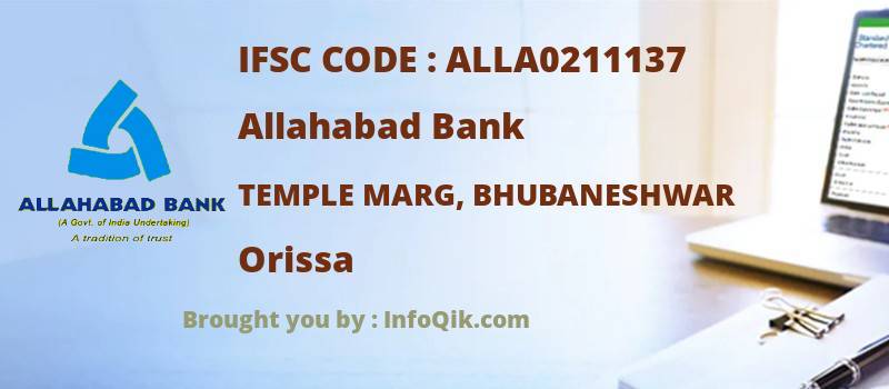 Allahabad Bank Temple Marg, Bhubaneshwar, Orissa - IFSC Code