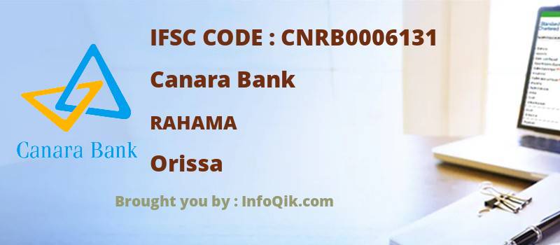 Canara Bank Rahama, Orissa - IFSC Code