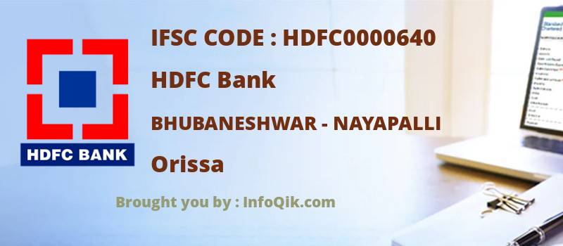 HDFC Bank Bhubaneshwar - Nayapalli, Orissa - IFSC Code