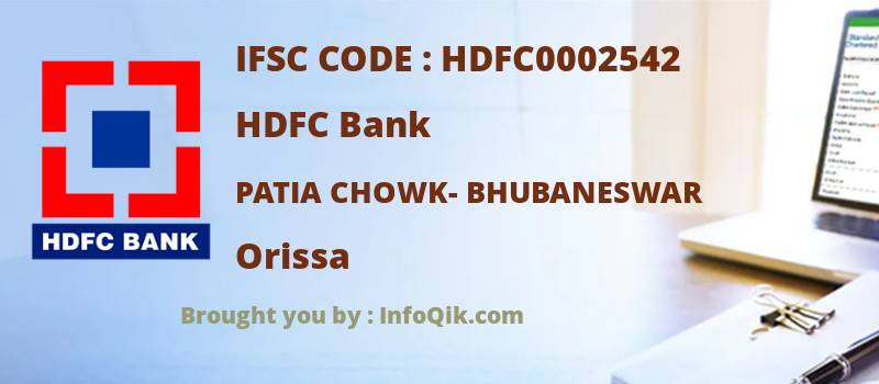 HDFC Bank Patia Chowk- Bhubaneswar, Orissa - IFSC Code