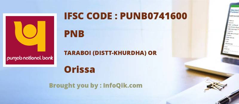 PNB Taraboi (distt-khurdha) Or, Orissa - IFSC Code