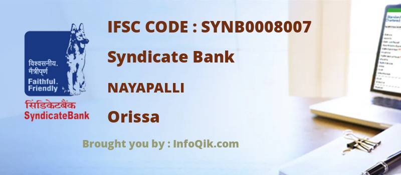 Syndicate Bank Nayapalli, Orissa - IFSC Code