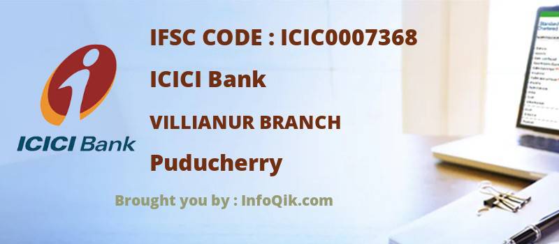 ICICI Bank Villianur Branch, Puducherry - IFSC Code
