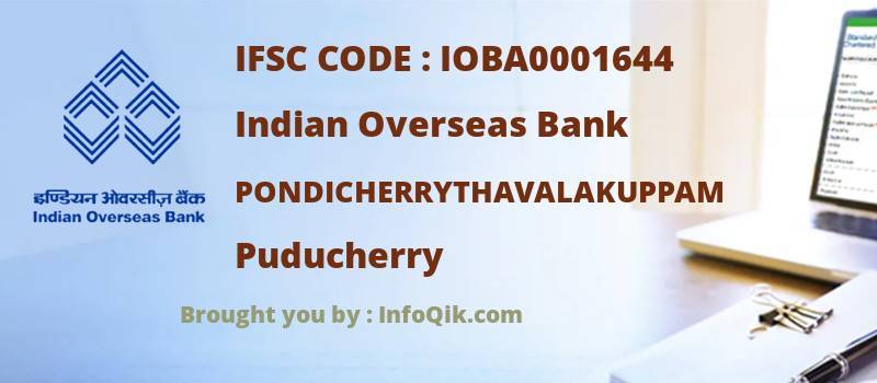 Indian Overseas Bank Pondicherrythavalakuppam, Puducherry - IFSC Code