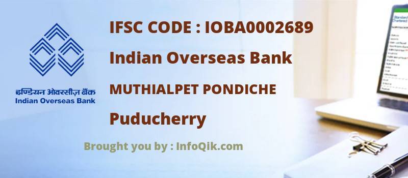Indian Overseas Bank Muthialpet Pondiche, Puducherry - IFSC Code