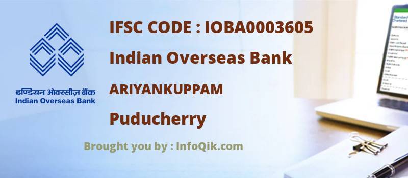 Indian Overseas Bank Ariyankuppam, Puducherry - IFSC Code