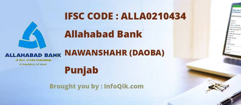 Allahabad Bank Nawanshahr (daoba), Punjab - IFSC Code