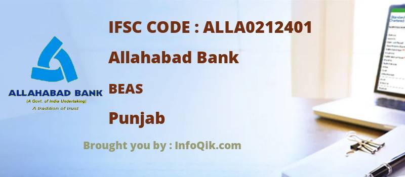 Allahabad Bank Beas, Punjab - IFSC Code