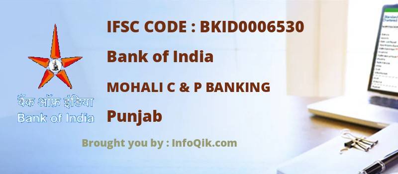Bank of India Mohali C & P Banking, Punjab - IFSC Code