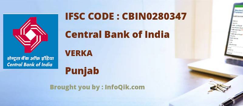 Central Bank of India Verka, Punjab - IFSC Code
