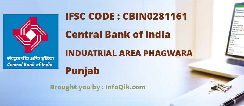 Central Bank of India Induatrial Area Phagwara, Punjab - IFSC Code