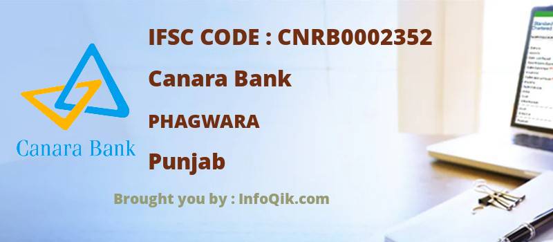 Canara Bank Phagwara, Punjab - IFSC Code