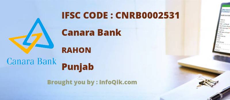 Canara Bank Rahon, Punjab - IFSC Code