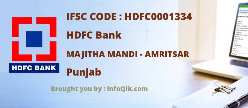 HDFC Bank Majitha Mandi - Amritsar, Punjab - IFSC Code