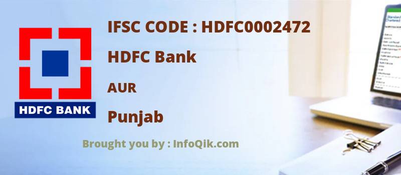 HDFC Bank Aur, Punjab - IFSC Code