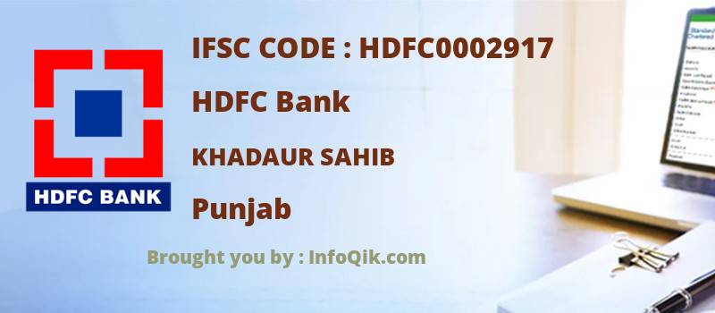 HDFC Bank Khadaur Sahib, Punjab - IFSC Code