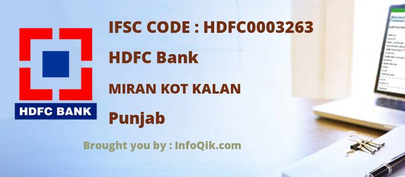 HDFC Bank Miran Kot Kalan, Punjab - IFSC Code