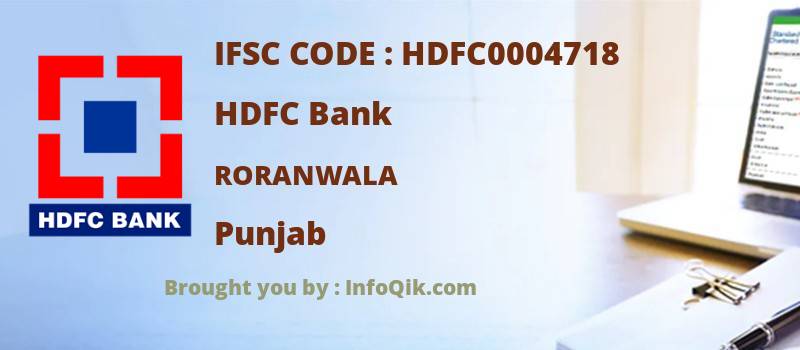 HDFC Bank Roranwala, Punjab - IFSC Code