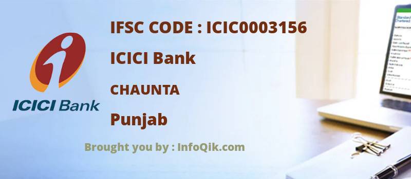 ICICI Bank Chaunta, Punjab - IFSC Code