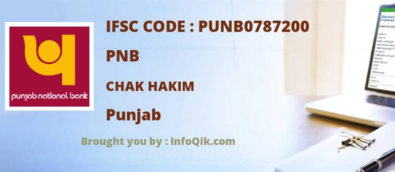 PNB Chak Hakim, Punjab - IFSC Code
