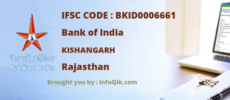 Bank of India Kishangarh, Rajasthan - IFSC Code