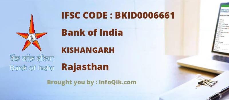 Bank of India Kishangarh, Rajasthan - IFSC Code