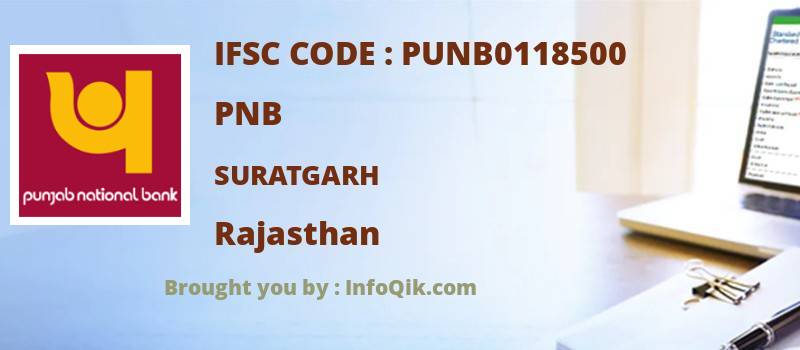 PNB Suratgarh, Rajasthan - IFSC Code