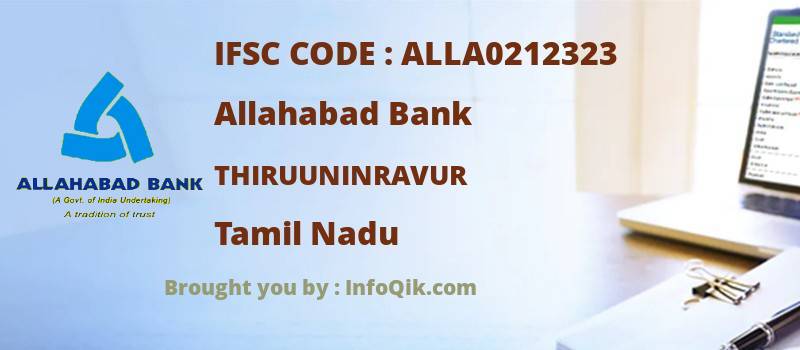 Allahabad Bank Thiruuninravur, Tamil Nadu - IFSC Code