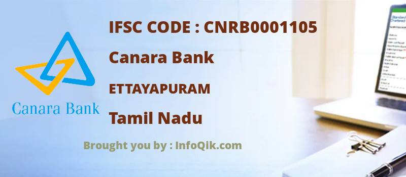 Canara Bank Ettayapuram, Tamil Nadu - IFSC Code