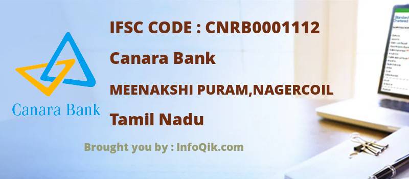 Canara Bank Meenakshi Puram,nagercoil, Tamil Nadu - IFSC Code