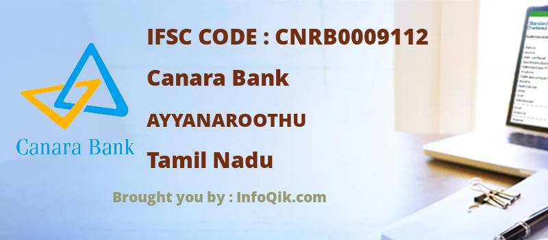 Canara Bank Ayyanaroothu, Tamil Nadu - IFSC Code