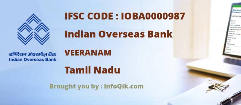 Indian Overseas Bank Veeranam, Tamil Nadu - IFSC Code