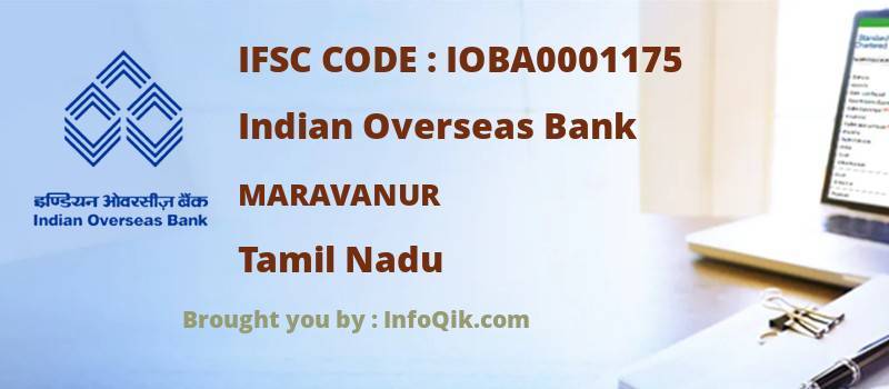 Indian Overseas Bank Maravanur, Tamil Nadu - IFSC Code