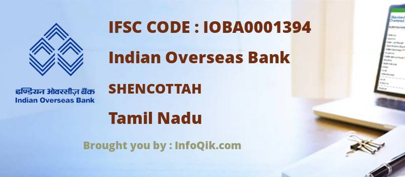 Indian Overseas Bank Shencottah, Tamil Nadu - IFSC Code