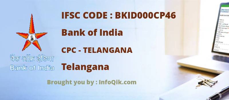 Bank of India Cpc - Telangana, Telangana - IFSC Code