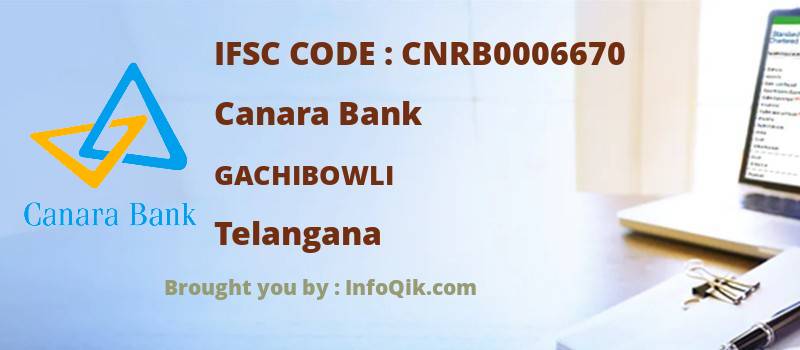 Canara Bank Gachibowli, Telangana - IFSC Code