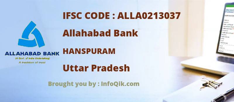 Allahabad Bank Hanspuram, Uttar Pradesh - IFSC Code