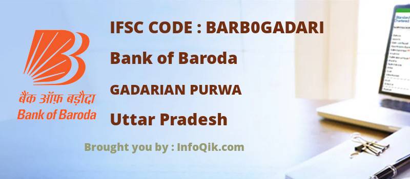 Bank of Baroda Gadarian Purwa, Uttar Pradesh - IFSC Code