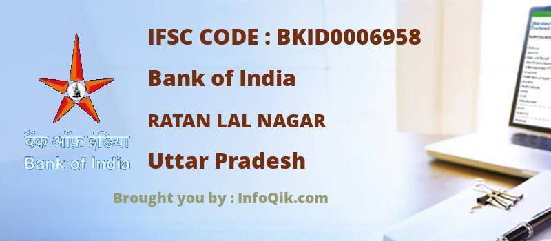 Bank of India Ratan Lal Nagar, Uttar Pradesh - IFSC Code