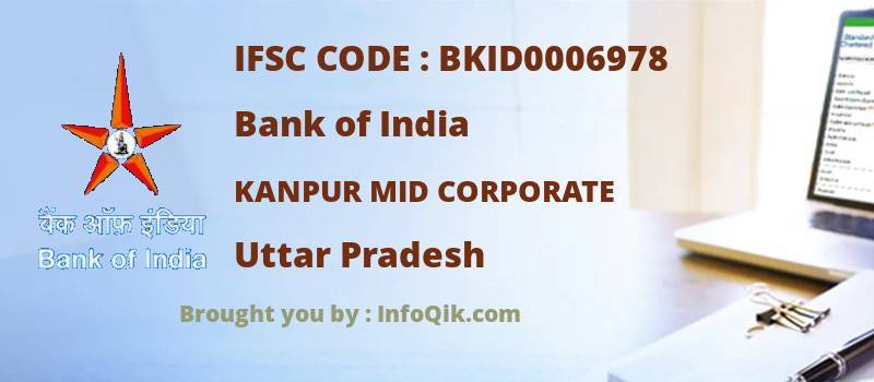 Bank of India Kanpur Mid Corporate, Uttar Pradesh - IFSC Code