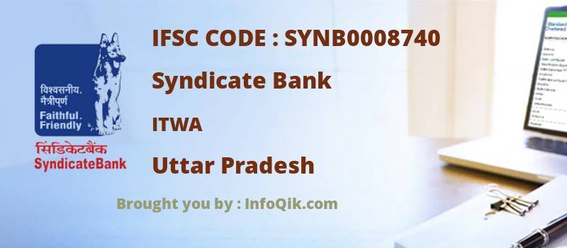 Syndicate Bank Itwa, Uttar Pradesh - IFSC Code